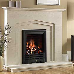 Be Modern Fires Eleanor Limestone Fireplace