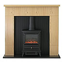 Costa Fireplaces Shelton Modern Oak Electric Suite