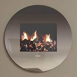 Dimplex Living Art Round Mirror Wall Hung Electric Fire