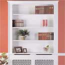 WB Large Satin White Bookshelf