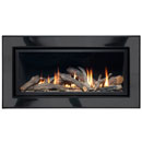 Apex Fires Cirrus X1 HE Black Nickel Log Hole in the Wall Inset Gas Fire