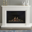 Elgin and Hall Cassius 950 White Marble Gas Fireplace Suite