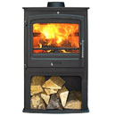 Portway P2 Contemporary Multi-Fuel Stove with Log Store