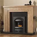 Pure Glow Hanley 54 Full Depth Gas Oak Fireplace Suite